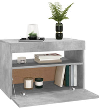 TV-Schrank mit LED-Leuchten Betongrau 60x35x40 cm