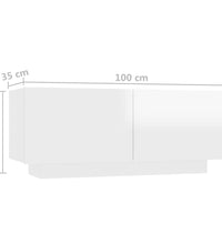 TV-Schrank Hochglanz-Weiß 100x35x40 cm Holzwerkstoff