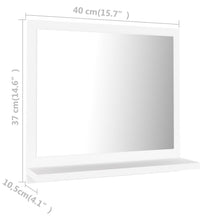 Badspiegel Weiß 40x10,5x37 cm Holzwerkstoff