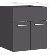 Waschbeckenunterschrank Grau 41x38,5x46 cm Holzwerkstoff