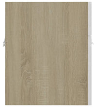 Waschbeckenunterschrank Weiß Sonoma-Eiche 41x38,5x46 cm