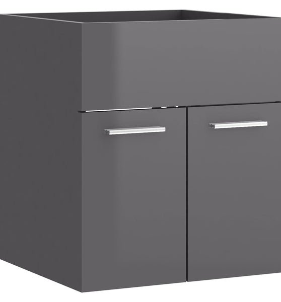 Waschbeckenunterschrank Hochglanz-Grau 41x38,5x46cm