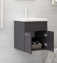 Waschbeckenunterschrank Hochglanz-Grau 41x38,5x46cm