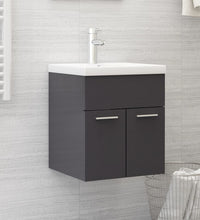 Waschbeckenunterschrank Hochglanz-Grau 41x38,5x46cm