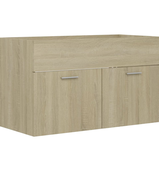 Waschbeckenunterschrank Sonoma-Eiche 80x38,5x46cm Holzwerkstoff