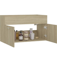 Waschbeckenunterschrank Sonoma-Eiche 80x38,5x46cm Holzwerkstoff