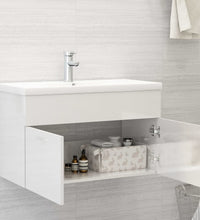 Waschbeckenunterschrank Hochglanz-Weiß 80x38,5x46cm