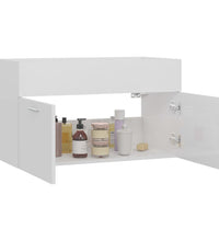 Waschbeckenunterschrank Hochglanz-Weiß 80x38,5x46cm