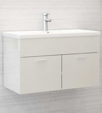 Waschbeckenunterschrank Hochglanz-Weiß 80x38,5x46cm