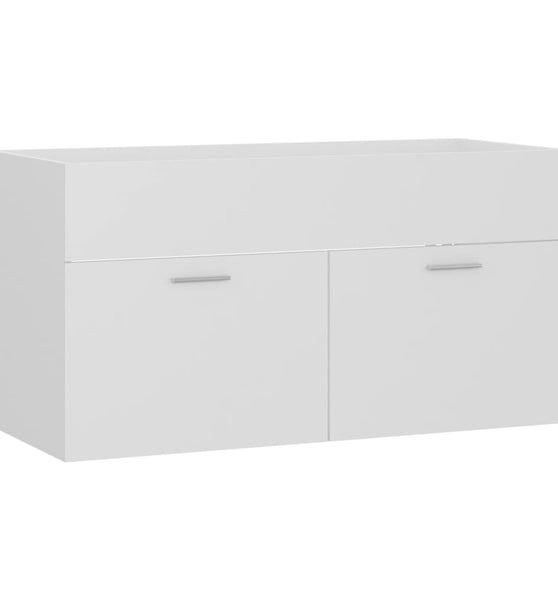 Waschbeckenunterschrank Weiß 90x38,5x46 cm Holzwerkstoff