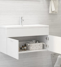 Waschbeckenunterschrank Weiß 90x38,5x46 cm Holzwerkstoff