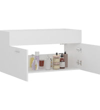 Waschbeckenunterschrank Weiß 90x38,5x46 cm Holzwerkstoff