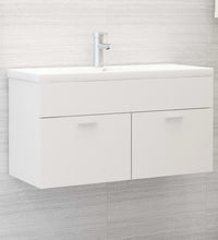 Waschbeckenunterschrank Weiß 90x38,5x46 cm Holzwerkstoff