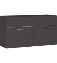 Waschbeckenunterschrank Grau 90x38,5x46 cm Holzwerkstoff