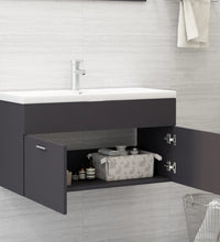 Waschbeckenunterschrank Grau 90x38,5x46 cm Holzwerkstoff