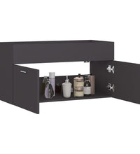 Waschbeckenunterschrank Grau 90x38,5x46 cm Holzwerkstoff
