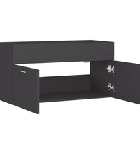 Waschbeckenunterschrank Grau 90x38,5x46 cm Holzwerkstoff