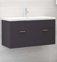 Waschbeckenunterschrank Grau 90x38,5x46 cm Holzwerkstoff