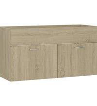 Waschbeckenunterschrank Sonoma-Eiche 90x38,5x46cm Holzwerkstoff