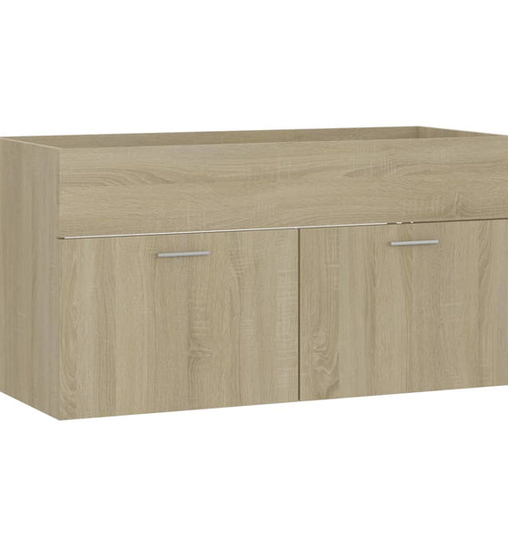 Waschbeckenunterschrank Sonoma-Eiche 90x38,5x46cm Holzwerkstoff