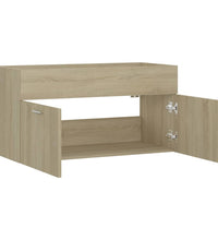 Waschbeckenunterschrank Sonoma-Eiche 90x38,5x46cm Holzwerkstoff