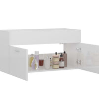 Waschbeckenunterschrank Hochglanz-Weiß 90x38,5x46cm