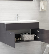Waschbeckenunterschrank Hochglanz-Grau 90x38,5x46cm