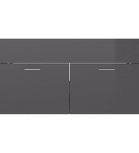 Waschbeckenunterschrank Hochglanz-Grau 90x38,5x46cm