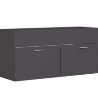 Waschbeckenunterschrank Grau 100x38,5x46 cm Holzwerkstoff
