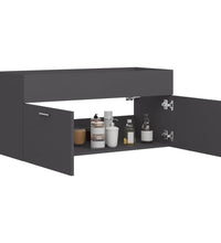 Waschbeckenunterschrank Grau 100x38,5x46 cm Holzwerkstoff