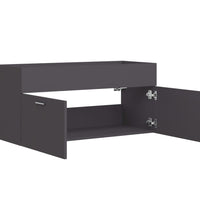 Waschbeckenunterschrank Grau 100x38,5x46 cm Holzwerkstoff