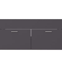 Waschbeckenunterschrank Grau 100x38,5x46 cm Holzwerkstoff