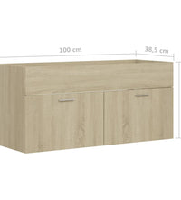 Waschbeckenunterschrank Sonoma-Eiche 100x38,5x46cm