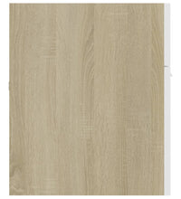 Waschbeckenunterschrank Weiß Sonoma-Eiche 100x38,5x46 cm