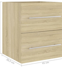 Waschbeckenunterschrank Sonoma-Eiche 41x38,5x48cm Holzwerkstoff