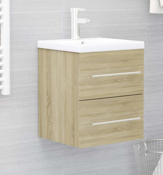 Waschbeckenunterschrank Sonoma-Eiche 41x38,5x48cm Holzwerkstoff