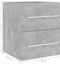 Waschbeckenunterschrank Betongrau 41x38,5x48 cm Holzwerkstoff