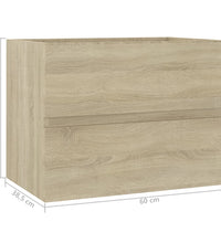 Waschbeckenunterschrank Sonoma-Eiche 60x38,5x45cm Holzwerkstoff