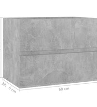 Waschbeckenunterschrank Betongrau 60x38,5x45 cm Holzwerkstoff
