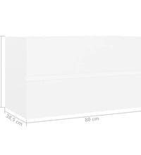 Waschbeckenunterschrank Weiß 80x38,5x45 cm Holzwerkstoff