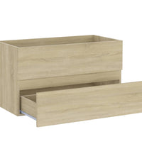 Waschbeckenunterschrank Sonoma-Eiche 80x38,5x45cm Holzwerkstoff