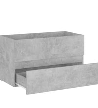 Waschbeckenunterschrank Betongrau 80x38,5x45 cm Holzwerkstoff