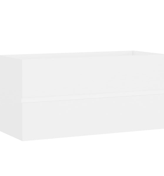 Waschbeckenunterschrank Weiß 90x38,5x45 cm Holzwerkstoff