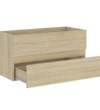 Waschbeckenunterschrank Sonoma-Eiche 90x38,5x45cm Holzwerkstoff