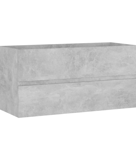 Waschbeckenunterschrank Betongrau 90x38,5x45 cm Holzwerkstoff