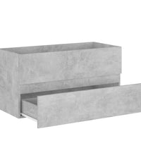 Waschbeckenunterschrank Betongrau 90x38,5x45 cm Holzwerkstoff