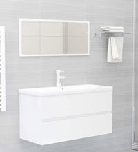 Waschbeckenunterschrank Hochglanz-Weiß 90x38,5x45 cm