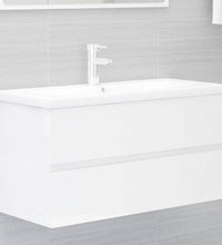 Waschbeckenunterschrank Hochglanz-Weiß 90x38,5x45 cm