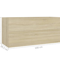 Waschbeckenunterschrank Sonoma-Eiche 100x38,5x45 cm