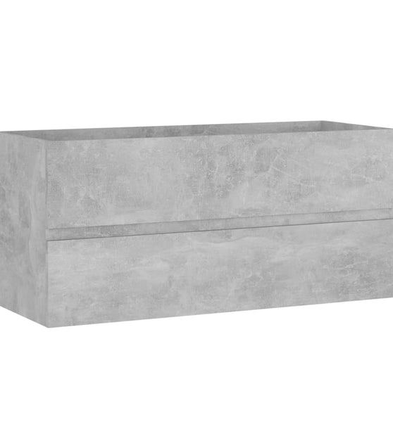 Waschbeckenunterschrank Betongrau 100x38,5x45 cm Holzwerkstoff